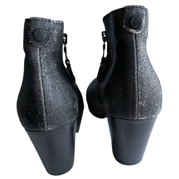 Rag & Bone Textured Suede Leather Zip Up Ankle Heeled Booties EU 37/US 7 - Picture 7 of 12
